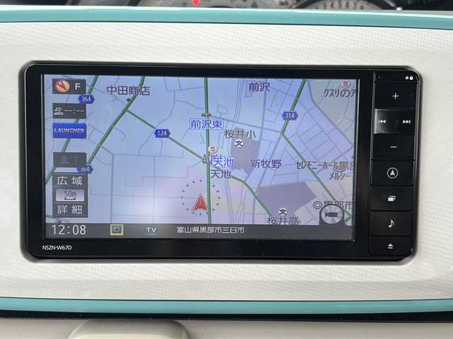 ダイハツ ムーヴ キャンバス G メイクアッフ SA Ⅱ 富山県 2017(平29)年 4.4万km パールホワイトⅢ/ファインミントメタリック 2トーン 禁煙車/4WD/純正ナビ/CD・DVD・BlueTooth/バックカメラ/スマートアシストII/　・衝突警報機能/　・衝突回避支援ブレーキ機能/　・車線逸脱警報機能/　・誤発進抑制機能(前方)/　・誤発進抑制機能(後方)/　・先行車発進お知らせ機能/両側パワースライドドア/コーナーセンサー/スマートキー/プッシュスタート/純正フロアマット/純正アルミホイール/スペアキー/LEDヘッドライト/純正フロアマット/ドライブレコーダー/ステアリングスイッチ/電動格納ミラー