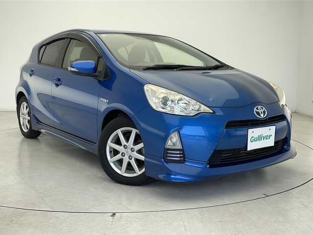 トヨタ アクア S 千葉県 2012(平24)年 4.9万km コバルトブルーメタリック 純正ＳＤナビ/（ＡＭ／ＦＭ／ＴＶ／Ｂｌｕｅｔｏｏｔｈ／ＳＤ／ＨＤＭＩ）/純正１５インチアルミホイール/純正フロアマット/電動格納ウィンカーミラー/オートライト/ヘッドライトレベライザー/ドアバイザー/スマートキー/横滑り防止装置