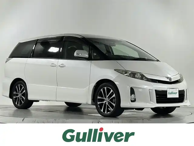 トヨタ エスティマ アエラス 佐賀県 2012(平24)年 8.3万km ホワイトパールクリスタルシャイン ディーラー純正8インチナビ/＜CD/DVD/BT/MSV/USB/TV＞/バックカメラ/純正フリップダウンモニター/7人乗り/クルーズコントロール/両側パワースライドドア/3列目床下格納機能/スマートキー/HIDヘッドライト/フォグランプ