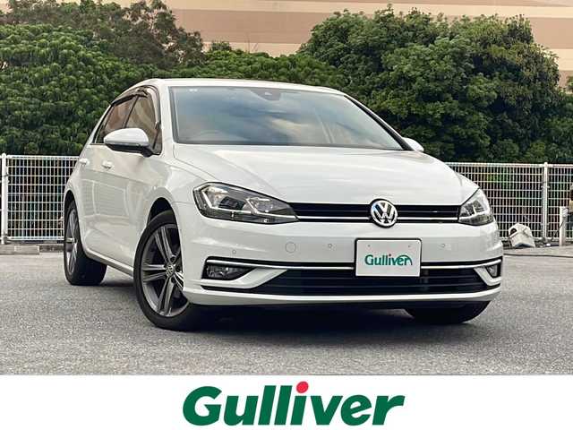 フォルクスワーゲン ゴルフ TDI ハイライン マイスター 沖縄県 2019(令1)年 3.3万km 白 禁煙車　/純正ナビ　/　(フルセグTV　Bluetooth)/ドライブレコーダー　/アダプティブクルーズコントロール　/ＬＥＤヘッドライト　/バックカメラ　/レザーシート　/パワーシート　/シートヒーター　/パドルシフト　/アイドリングストップ　/ＥＴＣ２．０