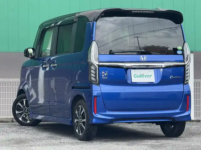 ホンダ Ｎ ＢＯＸ カスタム G L ホンダセンシング 千葉県 2018(平30)年 4.2万km ブリリアントスポーティブルーメタリック2トーン 純正メモリナビ（VXM-184-VFi)/ 　（BT/DVD/CD/AM/FM)/フルセグ/ホンダセンシング/レーダークルーズコントロール/片側パワースライド/ETC/バックカメラ/LEDライト/オートハイビーム/USB端子