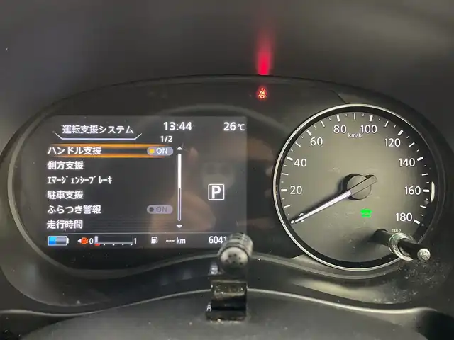 日産 キックス X 群馬県 2020(令2)年 6.1万km ナイトベールパープル プロパイロット　ナビ　フルセグＴＶ　全周囲カメラ　デジタルインナーミラー　衝突被害軽減ブレーキ　レーンアシスト　オートハイビーム　ＬＥＤヘッドライト　ハーフレザーシート　ルーフレール　スマートキー
