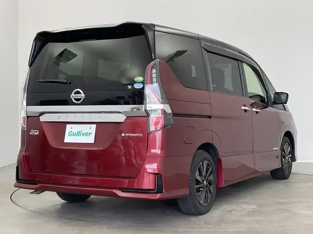 日産 セレナ e－パワー HWS V アーバンクロム 新潟県 2021(令3)年 6万km マルーンレッド 2トーン 純正メモリナビ/　フルセグTV/Bluetooth/CD/DVD/プロパイロット/BSM(ブラインドスポットモニター)/衝突被害軽減ブレーキ/レーンキープアシスト/レーダークルーズコントロール/前後コーナーセンサー/両側パワースライドドア/ドライブレコーダー/アラウンドビューモニター/ビルトインETC/オートマチックハイビーム/LEDヘッドライト/横滑り防止装置/オートライト/スマートキー/禁煙車