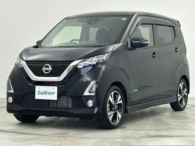 日産 デイズ ハイウェイスターG ターボ 群馬県 2020(令2)年 3.4万km ブラック 純正９インチナビ　アラウンドビューモニター　ＬＥＤライト　ＡＨＢ　純正１５インチアルミホイール　ステアリングリモコン　ドライブレコーダー　ＥＴＣ　スマートキー　横滑り防止装置　車線逸脱抑制警報　禁煙車