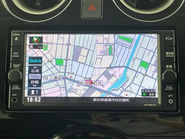 日産 ノート e－パワー X 愛知県 2019(令1)年 5.1万km ガーネットレッド 純正ナビ【MJ119D-W】/（Bluetooth・CD・AUX・フルセグ）/前方ドライブレコーダー/インテリジェントエマージェンシーブレーキ/・車線逸脱防止/・踏み間違い防止アシスト/レーンキープアシスト/横滑り防止/前後コーナーセンサー/ETC/純正15インチアルミホイール/オートライト/純正フロアマット/プッシュスタート