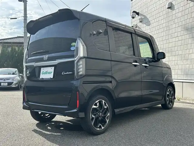 ホンダ Ｎ ＢＯＸ カスタム G L ターボ ホンダセンシング 山形県 2018(平30)年 8.9万km クリスタルブラックパール 4WDターボ/両側パワースライドドア/ホンダセンシング/衝突被害軽減システム/アダプティブクルーズコントロール/レーンアシスト/オートハイビーム/横滑り防止装置/アイドリングストップ/ハーフレザーシート/シートヒーター/ロールサンシェード/エクルプスSDナビ/フルセグTV/Bluetooth/ステアリングスイッチ/LEDヘッドライト/純正15インチスチールホイール