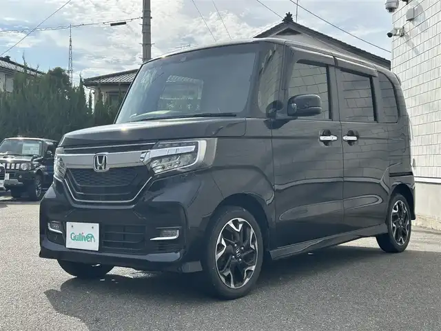 ホンダ Ｎ ＢＯＸ カスタム G L ターボ ホンダセンシング 山形県 2018(平30)年 8.9万km クリスタルブラックパール 4WDターボ/両側パワースライドドア/ホンダセンシング/衝突被害軽減システム/アダプティブクルーズコントロール/レーンアシスト/オートハイビーム/横滑り防止装置/アイドリングストップ/ハーフレザーシート/シートヒーター/ロールサンシェード/エクルプスSDナビ/フルセグTV/Bluetooth/ステアリングスイッチ/LEDヘッドライト/純正15インチスチールホイール