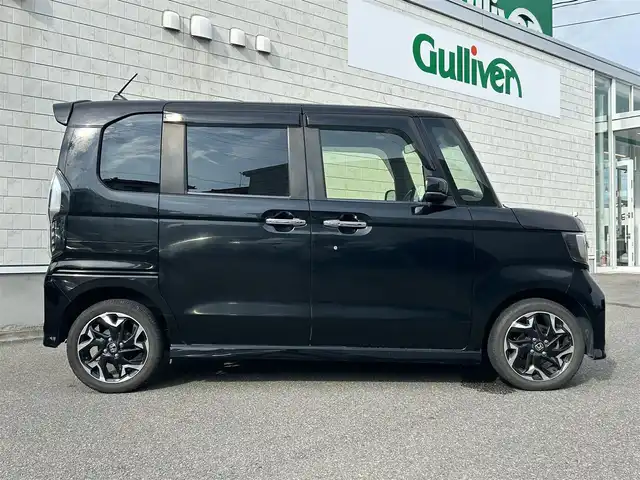 ホンダ Ｎ ＢＯＸ カスタム G L ターボ ホンダセンシング 山形県 2018(平30)年 8.9万km クリスタルブラックパール 4WDターボ/両側パワースライドドア/ホンダセンシング/衝突被害軽減システム/アダプティブクルーズコントロール/レーンアシスト/オートハイビーム/横滑り防止装置/アイドリングストップ/ハーフレザーシート/シートヒーター/ロールサンシェード/エクルプスSDナビ/フルセグTV/Bluetooth/ステアリングスイッチ/LEDヘッドライト/純正15インチスチールホイール