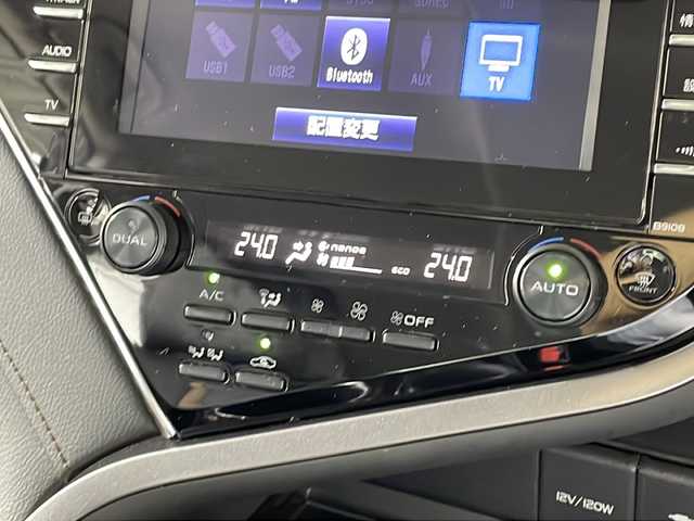 トヨタ カムリ G レザーパッケージ 広島県 2018(平30)年 8.9万km プラチナホワイトパールマイカ トヨタセーフティセンス/モデリスタエアロ /純正メーカーOPナビ/CD/DVD/DTV/Bluetooth/USB/バックカメラ/レーダークルーズコントロール/レザーシート/パワーシート/シートヒーター /LEDオートライト/オートマチックハイビーム /HUD/BSM/RCTA/クリアランスソナー /レーンキープ/前後ドライブレコーダー/ビルトインETC/純正フロアマット/スマートキー/プッシュスタート