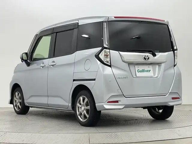 トヨタ ルーミー カスタムG 新潟県 2023(令5)年 3万km ブライトシルバーM プッシュスタート/スペアキー1本/スマートキー/クルーズコントロール　追従あり/オーディオ　型式TZ-ND001/CD/BT/AUX/両側パワースライドドア/社外アルミ14インチ/衝突被害軽減システム/オートライト/フロアマット