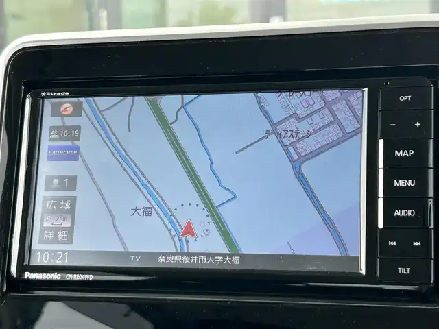 スズキ スペーシア カスタム HYBRID GS 奈良県 2018(平30)年 4.4万km ピュアホワイトP ７インチ社外ナビ　/フルセグテレビ　/ｂｌｕｅｔｏｏｔｈ　/ＥＴＣ　/シートヒーター　/ＵＳＢ入力端子　/片側パワースライドドア　/衝突軽減ブレーキシステム　/後方コーナーセンサー　/レーンキープアシスト/スペアキー　/フォグランプ/LEDヘッドライト
