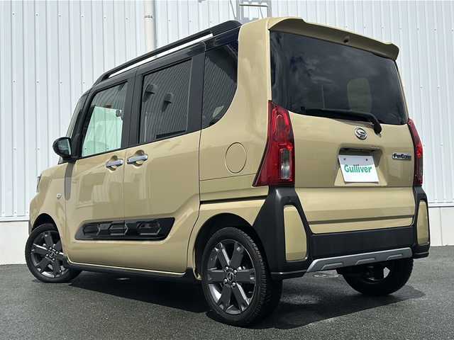 ダイハツ タント ファンクロスターボ 三重県 2023(令5)年 3.4万km ブラックマイカメタリック/サンドベージュメタリック 純正ディスプレイオーディオ/バックカメラ/BSM/両側パワースライドドア/ドライブレコーダー/シートヒーター/ルーフレール/コーナーセンサー/LEDヘッドライト/ヘッドライトレベライザー/純正ゴムフロアマット/シートリフター/ステアリングリモコン/オートホールド/電子パーキング/スペアキー/ビルトインETC/電動格納ミラー/禁煙車