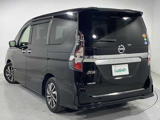 日産 セレナ ハイウェイスター G 広島県 2020(令2)年 4.9万km ダイヤモンドブラック 禁煙車/純正１０型ナビ/アラウンドビューモニター/後席フリップダウンモニター/シートヒーター/インテリジェントルームミラー/プロパイロット/パーキングアシスト/両側パワースライドドア/ステアリングヒーター/ブラインドスポットモニター/ＥＴＣ/ドラレコ/コーナーセンサー/衝突軽減/レーンキープアシスト/LEDヘッドライト/踏み間違い防止/純正16インチアルミホイール(195/60/R16)/エアバッグ(運転席/助手席/サイド/カーテン)