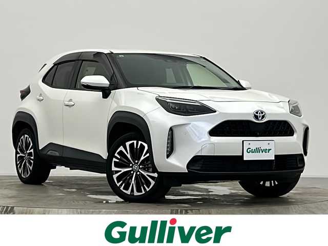 トヨタ ヤリスクロス ハイブリッド Z 宮城県 2021(令3)年 6.9万km ホワイトパールクリスタルシャイン ワンオーナー/4WD /純正ディスプレイオーディオ/(AM/FM/TV/USB/BT/Miracast)/全方位カメラ/ETC/前後ドライブレコーダー/レーダークルーズコントロール/ダウンヒルアシストコントロール/BSM/ハーフレザー/パワーシート/シートヒーター/ステアリングヒーター/プッシュスタート/スマートキー/スペアキー/オートライト/オートマチックハイビーム/LEDヘッドライト/フォグランプ/LEDヘッドライト/ヘッドライトレベライザー/ドアバイザー/純正フロアマット/純正18インチアルミホイール
