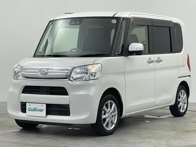 ダイハツ タント G SA Ⅲ 群馬県 2017(平29)年 7.2万km パールホワイトⅢ 禁煙車　社外７型ナビ　CD DVD　USB　BT　フルセグ　両側パワースライドドア　バックカメラ　衝突軽減システム　オートマチックハイビーム　コーナーセンサー　シートヒーター　電動格納ミラー