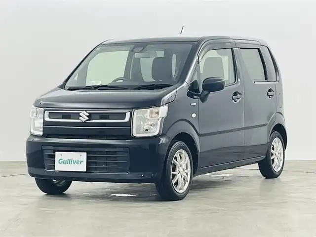 スズキ ワゴンＲ HYBRID FX 福島県 2017(平29)年 3.6万km ブルーイッシュブラックパール3 セーフティサポート/・衝突被害軽減ブレーキ/・車線逸脱警報装置/・誤発進抑制装置/・先行車発進お知らせ/純正7インチナビ/・型番：MDV-D304W/・ワンセグTV/SD/USB/AUX/CD/FM/AM/プッシュスタート/・スマートキー/・スペアキー1本/・ライトレベライザー/ベンチシート/・D席シートヒーター/ハロゲンヘッドライト/・オートライト/・オートハイビーム/アイドリングストップ/純正フロアマット/ヘッドアップディスプレイ/社外14インチアルミ