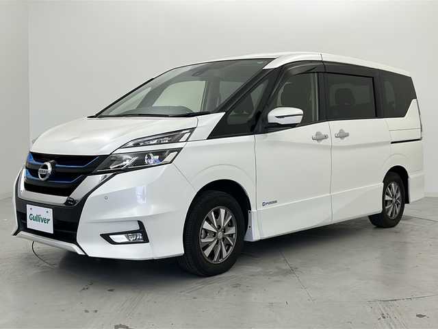 日産 セレナ e－パワー ハイウェイスター V 宮城県 2018(平30)年 7万km ブリリアントホワイトパール プロパイロット/アラウンドビューモニター/エマージェンシーブレーキ/車線逸脱警報/オートハイビーム/駐車支援システム/デジタルインナーミラー/純正フリップダウンモニター/純正9インチナビ/・CD.DVD.SD.BT/フルセグTV/両側パワースライドドア/前席シートヒーター/ステアリングヒーター/ステアリングスイッチ/LEDヘッドライト/LEDフォグランプ/ドライブレコーダー/ビルトインETC/横滑り防止装置/スマートキー2個/純正15インチアルミホイール/純正フロアマット/シートバックテーブル/ロールサンシェード