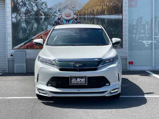 トヨタ ハリアー プログレス 長野県 2017(平29)年 4.4万km ホワイトパールクリスタルシャイン ４WDオートマ/メーカーオプションナビ/JBLサウンド/Bluetooth・AUX・CD・DVD/フルセグTV/フロント・サイド・バックカメラ/全方位カメラ/ETC/パワーバックドア/追従機能付きクルーズコントロール/オートホールド機能/電動パーキングブレーキ/アイドリングストップ/オートマチックハイビーム/ハーフレザーシート/運転席パワーシート/純正アルミホイール/トノカバー/ステアリングスイッチ/スマートキー/プッシュスタートドアバイザー