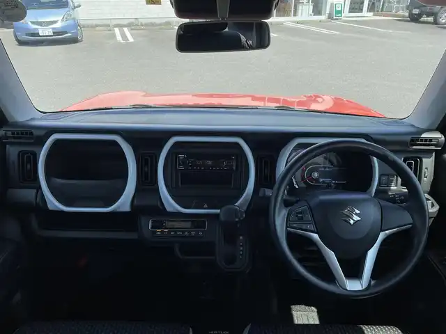 スズキ ハスラー HYBRID G 宮崎県 2020(令2)年 1.3万km バーミリオンオレンジ/ガンメタリック2トーン 社外オーディオ/　KENWOOD U330BTH/デュアルカメラブレーキサポート/アイドリングストップ/シートヒーター/ライトレベライザー/ステアリングスイッチ/純正　アルミ　15インチ/純正マット/シガーソケット