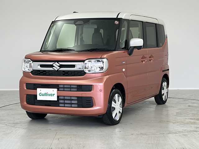 スズキ スペーシア HYBRID X 茨城県 2023(令5)年 0.1万km コーラルオレンジメタリック/ソフトベージュメタリック 追従型クルーズコントロール /ブレーキホールド /衝突被害軽減ブレーキ /両側パワースライドドア /オートライト /ハイビームアシスト /シートヒーター /標識認識機能 /低車速支援 /発信お知らせ /禁煙車