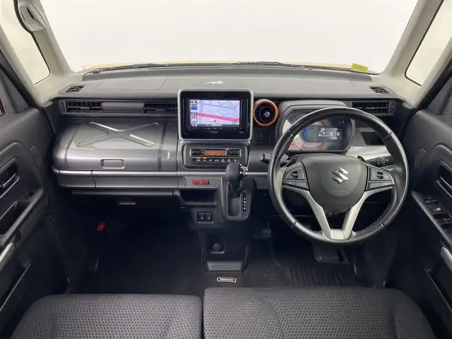 スズキ スペーシア ギア HYBRID XZターボ 群馬県 2019(平31)年 7.6万km アクティブイエロー/ガンメタリック2トーン ナビ　両側電動スライドドア　パドルシフト  衝突被害軽減ブレーキ　クルーズコントロール　ETC ドラレコ　LEDヘッドライト　オートライト　スマートキー　ルーフレール　リヤサーキュレーター