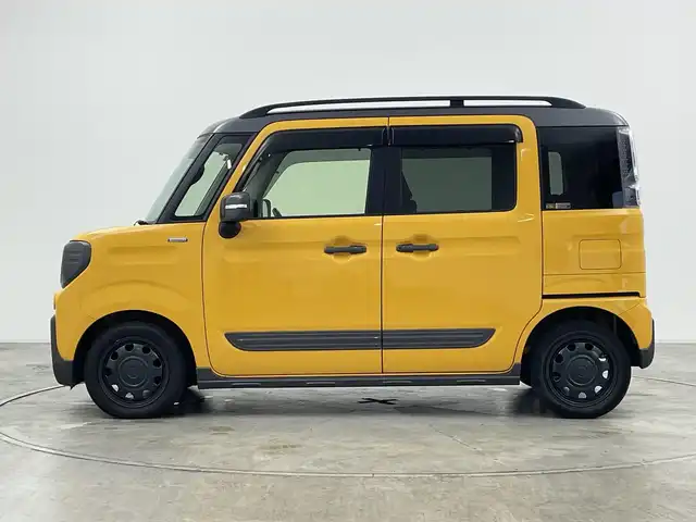 スズキ スペーシア ギア HYBRID XZターボ 群馬県 2019(平31)年 7.6万km アクティブイエロー/ガンメタリック2トーン ナビ　両側電動スライドドア　パドルシフト  衝突被害軽減ブレーキ　クルーズコントロール　ETC ドラレコ　LEDヘッドライト　オートライト　スマートキー　ルーフレール　リヤサーキュレーター