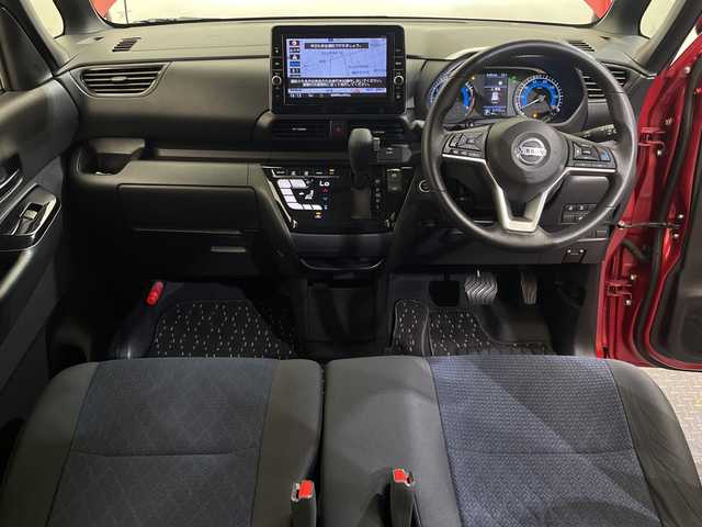 日産 ルークス HWS Gターボ プロパイロットED 愛媛県 2021(令3)年 2.8万km スパークリングレッドM 純正9型ナビ/Bluetooth/フルセグテレビ/アラウンドビューモニター/プロパイロット/両側パワースライドドア/純正ドライブレコーダー/衝突被害軽減ブレーキ/前後コーナーセンサー/レーンキープアシスト/ETC/オートホールド/ステアリングスイッチ/オートマチックハイビーム/オートライト/スペアキー/取扱説明書/保証書