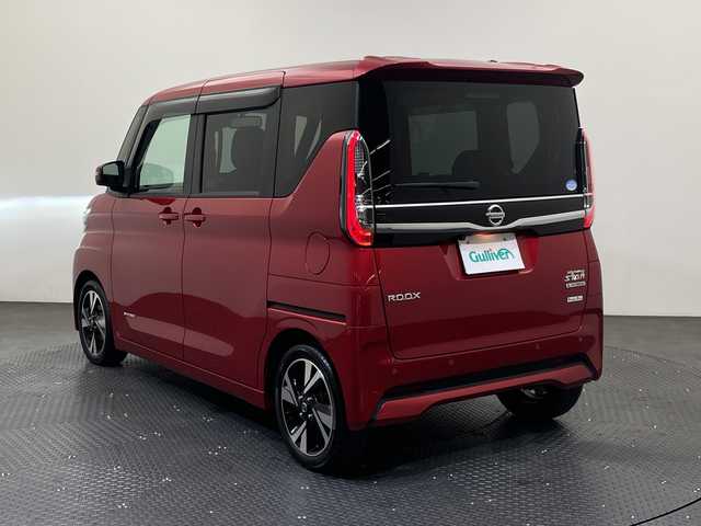 日産 ルークス HWS Gターボ プロパイロットED 愛媛県 2021(令3)年 2.8万km スパークリングレッドM 純正9型ナビ/Bluetooth/フルセグテレビ/アラウンドビューモニター/プロパイロット/両側パワースライドドア/純正ドライブレコーダー/衝突被害軽減ブレーキ/前後コーナーセンサー/レーンキープアシスト/ETC/オートホールド/ステアリングスイッチ/オートマチックハイビーム/オートライト/スペアキー/取扱説明書/保証書
