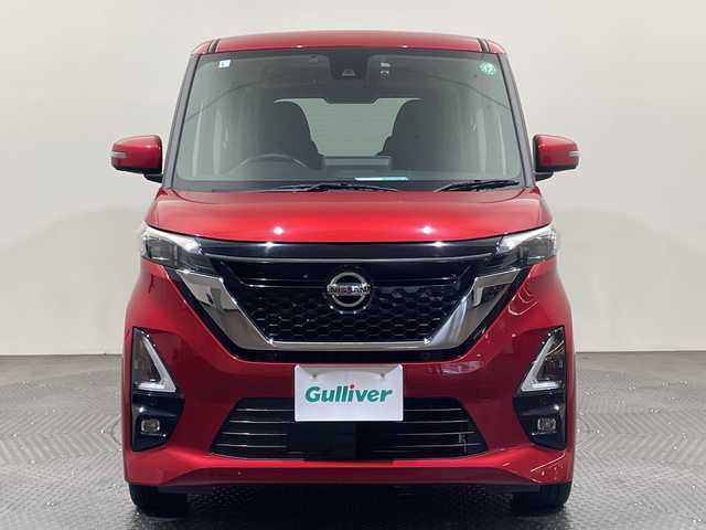 日産 ルークス HWS Gターボ プロパイロットED 愛媛県 2021(令3)年 2.8万km スパークリングレッドM 純正9型ナビ/Bluetooth/フルセグテレビ/アラウンドビューモニター/プロパイロット/両側パワースライドドア/純正ドライブレコーダー/衝突被害軽減ブレーキ/前後コーナーセンサー/レーンキープアシスト/ETC/オートホールド/ステアリングスイッチ/オートマチックハイビーム/オートライト/スペアキー/取扱説明書/保証書