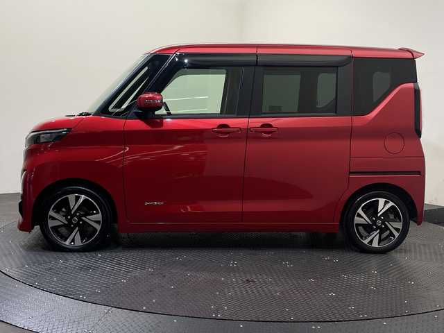 日産 ルークス HWS Gターボ プロパイロットED 愛媛県 2021(令3)年 2.8万km スパークリングレッドM 純正9型ナビ/Bluetooth/フルセグテレビ/アラウンドビューモニター/プロパイロット/両側パワースライドドア/純正ドライブレコーダー/衝突被害軽減ブレーキ/前後コーナーセンサー/レーンキープアシスト/ETC/オートホールド/ステアリングスイッチ/オートマチックハイビーム/オートライト/スペアキー/取扱説明書/保証書