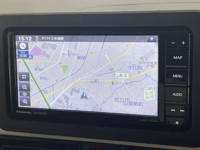 ダイハツ ムーヴ キャンバス ストライプス G 愛知県 2024(令6)年 0.8万km シャイニングホワイトパール/サンドベージュメタリック 社外ナビ　スマアシIII　シートヒーター　全方位カメラ　禁煙車　フルセグＴＶ　ＤＶＤ　Ｂｌｕｅｔｏｏｔｈ　ＵＳＢ　ドリンクホルダーヒーター　両側パワスラ　オートハイビーム　車線逸脱　衝突軽減　ＬＥＤライト　フォグランプ　社外マット カーテンエアバッグ