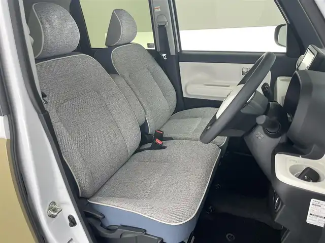 ダイハツ ムーヴ キャンバス ストライプス G 愛知県 2024(令6)年 0.8万km シャイニングホワイトパール/サンドベージュメタリック 社外ナビ　スマアシIII　シートヒーター　全方位カメラ　禁煙車　フルセグＴＶ　ＤＶＤ　Ｂｌｕｅｔｏｏｔｈ　ＵＳＢ　ドリンクホルダーヒーター　両側パワスラ　オートハイビーム　車線逸脱　衝突軽減　ＬＥＤライト　フォグランプ　社外マット カーテンエアバッグ