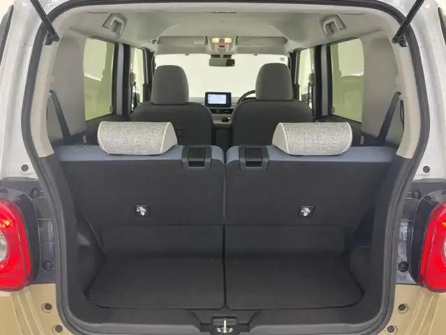 ダイハツ ムーヴ キャンバス ストライプス G 愛知県 2024(令6)年 0.8万km シャイニングホワイトパール/サンドベージュメタリック 社外ナビ　スマアシIII　シートヒーター　全方位カメラ　禁煙車　フルセグＴＶ　ＤＶＤ　Ｂｌｕｅｔｏｏｔｈ　ＵＳＢ　ドリンクホルダーヒーター　両側パワスラ　オートハイビーム　車線逸脱　衝突軽減　ＬＥＤライト　フォグランプ　社外マット カーテンエアバッグ