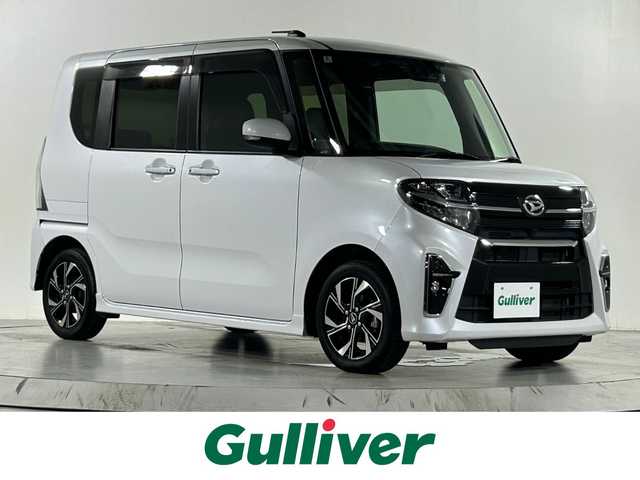 ダイハツ タント カスタム X 佐賀県 2022(令4)年 5万km シャイニングホワイトパール 社外7インチナビ/フルセグTV/Bluetooth/CD/DVD/バックカメラ/ETC/前方ドライブレコーダー/両側パワースライドドア/ウェルカムドアオープン/運転席・助手席シートヒーター/運転席ロングスライドシート/衝突被害軽減ブレーキ/コーナーセンサー/純正14インチアルミホイール