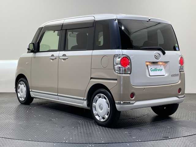 ダイハツ ムーヴ キャンバス G メイクアップ リミテッド　SAⅢ 愛媛県 2019(令1)年 4.7万km パールホワイトⅢ/ナチュラルベージュマイカメタリック 2トーン スマートアシスト3/衝突回避支援ブレーキ/衝突警報機能/車線逸脱警報機能/誤発進抑制制御機能/オートハイビーム機能/社外メモリーナビ/全方位カメラ/ワンセグテレビ/Bluetooth/両側パワースライドドア/スマートキー /LEDヘッドライト/革調シートカバー