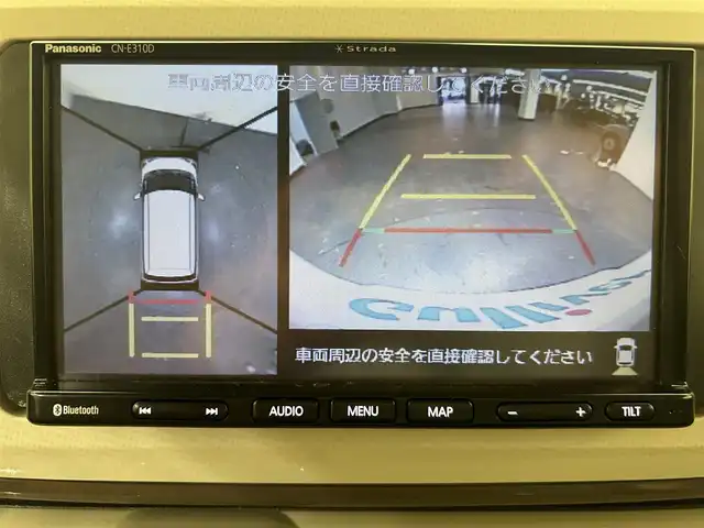 ダイハツ ムーヴ キャンバス G メイクアップ リミテッド　SAⅢ 愛媛県 2019(令1)年 4.7万km パールホワイトⅢ/ナチュラルベージュマイカメタリック 2トーン スマートアシスト3/衝突回避支援ブレーキ/衝突警報機能/車線逸脱警報機能/誤発進抑制制御機能/オートハイビーム機能/社外メモリーナビ/全方位カメラ/ワンセグテレビ/Bluetooth/両側パワースライドドア/スマートキー /LEDヘッドライト/革調シートカバー