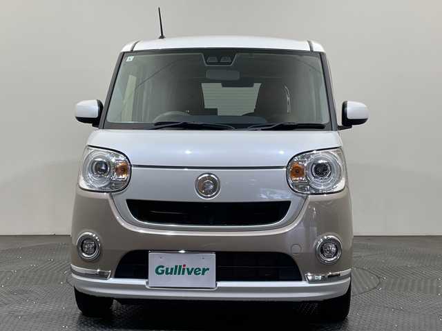 ダイハツ ムーヴ キャンバス G メイクアップ リミテッド　SAⅢ 愛媛県 2019(令1)年 4.7万km パールホワイトⅢ/ナチュラルベージュマイカメタリック 2トーン スマートアシスト3/衝突回避支援ブレーキ/衝突警報機能/車線逸脱警報機能/誤発進抑制制御機能/オートハイビーム機能/社外メモリーナビ/全方位カメラ/ワンセグテレビ/Bluetooth/両側パワースライドドア/スマートキー /LEDヘッドライト/革調シートカバー