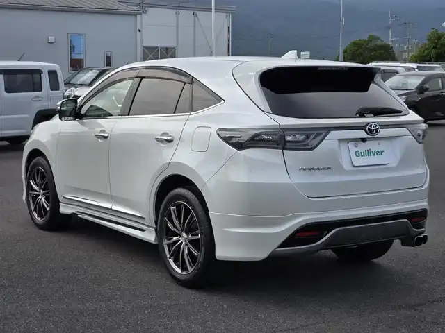 トヨタ ハリアー エレガンス 鹿児島県 2014(平26)年 7.8万km ホワイトパールクリスタルシャイン モデリスタフルエアロ　/社外アルミホイール（１９インチ）/ワンオーナー/ビルトインＥＴＣ　/社外ＳＤナビ　/Ｂｌｕｅｔｏｏｔｈ　/バックカメラ　/Ｄ席パワーシート　/ハーフレザー　/ＭＴモード付きＡＴ　/ＬＥＤヘッドライト/横滑り防止装置/プッシュスタート/スマートキー/エアバッグ(W+サイド)/カーテンエアバッグ