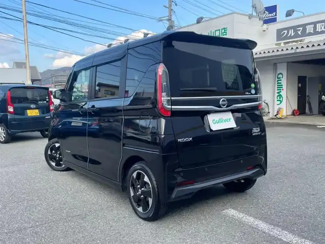 日産 ルークス HWS X プロパイロットED 山口県 2021(令3)年 2.7万km ブラック ワンオーナー /純正ナビ/【MM320D-L:CD/DVD/Bluetooth/フルセグTV】/全方位カメラ/プロパイロット/ステアリングスイッチ/両側パワースライドドア /LEDヘッドランプ/LEDフォグランプ /オートライト/ビルトインETC/ドライブレコーダー/スマートキー/スペアキー/衝突被害軽減ブレーキ/保証書/取扱説明書