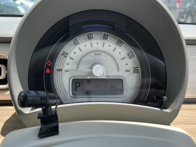 スズキ ラパン S 石川県 2018(平30)年 4.8万km ピュアホワイトP 7インチナビ（MDV-D4058T)/・Bluetooth/・CD/DVD/・ワンセグTV/・AM/FM/レーダーブレーキサポート/衝突被害軽減ブレーキ/HIDオートヘッドライト/アイドリングストップ/D席シートヒーター/フロアマット/横滑り防止/プッシュスタート/電格ミラー/純正ドアバイザー/ETC