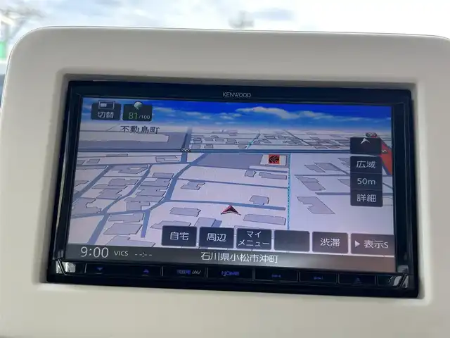 スズキ ラパン S 石川県 2018(平30)年 4.8万km ピュアホワイトP 7インチナビ（MDV-D4058T)/・Bluetooth/・CD/DVD/・ワンセグTV/・AM/FM/レーダーブレーキサポート/衝突被害軽減ブレーキ/HIDオートヘッドライト/アイドリングストップ/D席シートヒーター/フロアマット/横滑り防止/プッシュスタート/電格ミラー/純正ドアバイザー/ETC