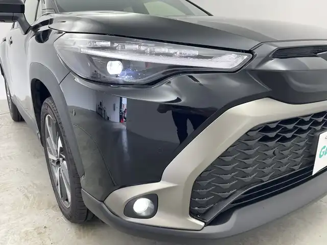 トヨタ カローラ クロス ハイブリッド Z 群馬県 2025(令7)年 0.2万km アティチュードブラックマイカ ガラスルーフ　純正１０．５型ナビ　フルセグＴＶ　全周囲カメラ　前席シートヒーター　電動リアゲート　衝突被害軽減ブレーキ　パーキングアシスト　ＢＳＭ　前後ドラレコ　ＥＴＣ２．０　スマートキー　禁煙車