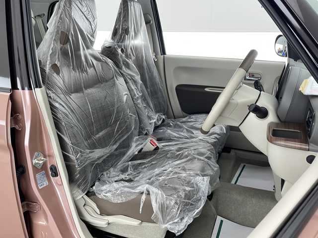 スズキ ラパン ＬＣ X 宮崎県 2022(令4)年 0.1万km テラコッタピンクメタリック/アーバンブラウン 2トーン 禁煙車/衝突被害軽減ブレーキ/純正セキュリティアラーム/純正LEDオートライト/レーンディパーチャーアラート/クリアランスソナー/エネチャージ/ハーフレザーシート/前席シートヒーター/本革巻ハンドル/リアプライバシーガラス/ウインカードアミラー/電動格納ミラー/オートエアコン/スマートキー/プッシュエンジンスタート/スペアキー/新車時保証書/取扱い説明書
