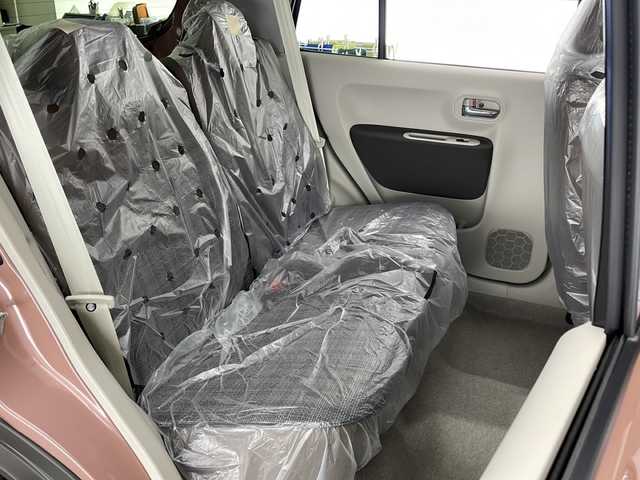 スズキ ラパン ＬＣ X 宮崎県 2022(令4)年 0.1万km テラコッタピンクメタリック/アーバンブラウン 2トーン 禁煙車/衝突被害軽減ブレーキ/純正セキュリティアラーム/純正LEDオートライト/レーンディパーチャーアラート/クリアランスソナー/エネチャージ/ハーフレザーシート/前席シートヒーター/本革巻ハンドル/リアプライバシーガラス/ウインカードアミラー/電動格納ミラー/オートエアコン/スマートキー/プッシュエンジンスタート/スペアキー/新車時保証書/取扱い説明書