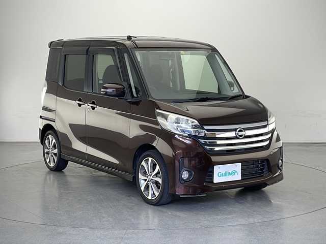 日産 デイズ ルークス ハイウェイスターX Gパッケージ 長野県 2014(平26)年 5.5万km モカブラウンP 4WD/両側パワースライドドア /純正SDナビ/フルセグテレビ/全周囲カメラ/Bluetooth接続/フォグランプ/プッシュスタート/純正15インチAW装着/ドアバイザー/電動格納ミラー/二列目サンシェード/シートリフター/サーキュレーター/プッシュスタート/スマートキー/スペアキー1本