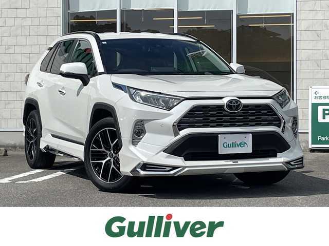 トヨタ ＲＡＶ４ G Zパッケージ 宮崎県 2019(平31)年 5.3万km ホワイトパールクリスタルシャイン 純正SDナビ/（CD/DVD/AM/FM/BT/USB/HDMI)/フルセグTV/バックカメラ/ステアリングスイッチ/レーダークルーズコントロール/D席パワーシート/D席/N席シートヒーター/ステアリングヒーター/パワーバックドア /レザーシート/デジタルインナーミラー/ドライブレコーダー/モデリスタエアロ/ビルトインETC
