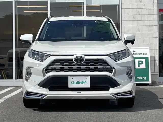 トヨタ ＲＡＶ４ G Zパッケージ 宮崎県 2019(平31)年 5.3万km ホワイトパールクリスタルシャイン 純正SDナビ/（CD/DVD/AM/FM/BT/USB/HDMI)/フルセグTV/バックカメラ/ステアリングスイッチ/レーダークルーズコントロール/D席パワーシート/D席/N席シートヒーター/ステアリングヒーター/パワーバックドア /レザーシート/デジタルインナーミラー/ドライブレコーダー/モデリスタエアロ/ビルトインETC