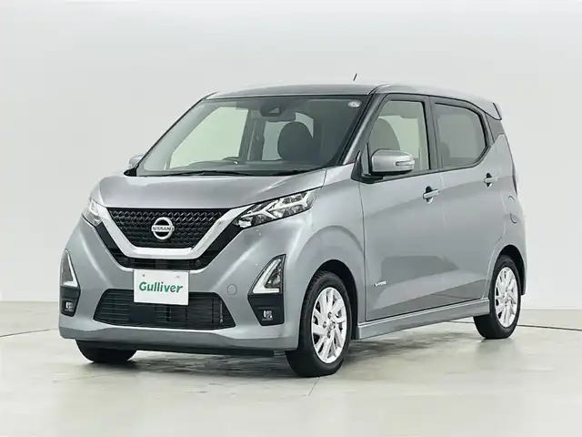 日産 デイズ ハイウェイスターX 福島県 2021(令3)年 5.4万km チタニウムグレーメタリック エマージェンシーブレーキ/・車線逸脱警報装置/・車線逸脱抑制装置/・プロパイロット/・先行車発進お知らせ機能/・標識認識機能/・クリアランスソナー/純正ナビ/・型番：MJ118D-W/・フルセグTV/Bluetooth/CD/AUX/・アラウンドビューモニター/・ETC/アイドリングストップ/電子パーキング/・オートホールド/革巻きステアリング/・ステアリングリモコン/プッシュスタート/スマートキー/・スペアキー/LEDヘッドライト/・オートライト/・フォグライト/・ヘッドライトレベライザー/純正フロアマット