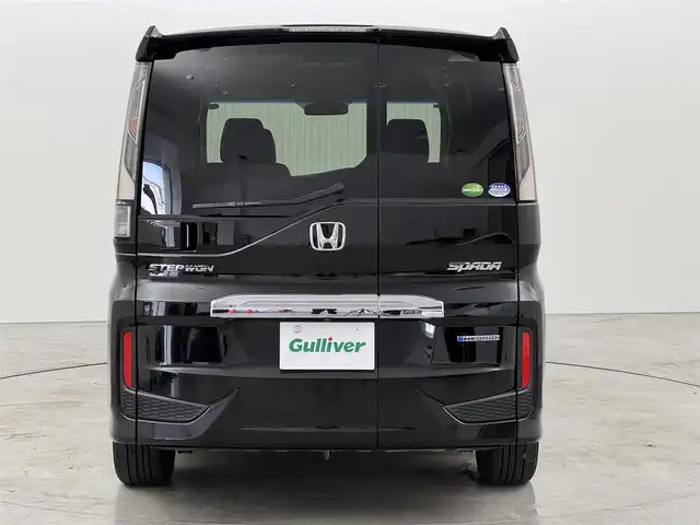 ホンダ ステップワゴン スパーダ ハイブリッド G EX ホンダセンシング 福岡県 2019(平31)年 4.4万km プレミアムスパークルブラックパール フリップダウンモニター　/純正９インチナビ　/バックカメラ　/ホンダセンシング　/わくわくゲート　/ＥＴＣ　/両側パワースライドドア　/前席シートヒーター　/ハーフレザーシート　/純正１６インチＡＷ　/ＬＥＤヘッドライト