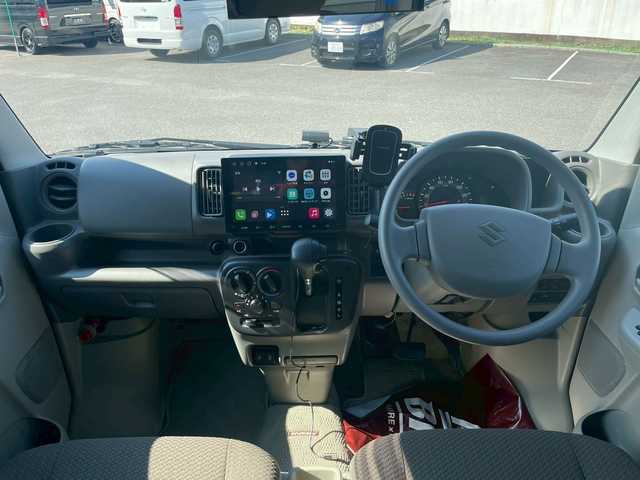 スズキ エブリイ JOINターボ 宮崎県 2024(令6)年 1.6万km クールカーキPM ATOTOディスプレイオーディオ　/USB充電ポート　/シートヒーター　/ETC　/ドラレコ　/コーナーセンサー　/ブレーキサポート　/アイストップ　/レーンキープ　/スマートキー　/プッシュボタン　/純正フロアマット